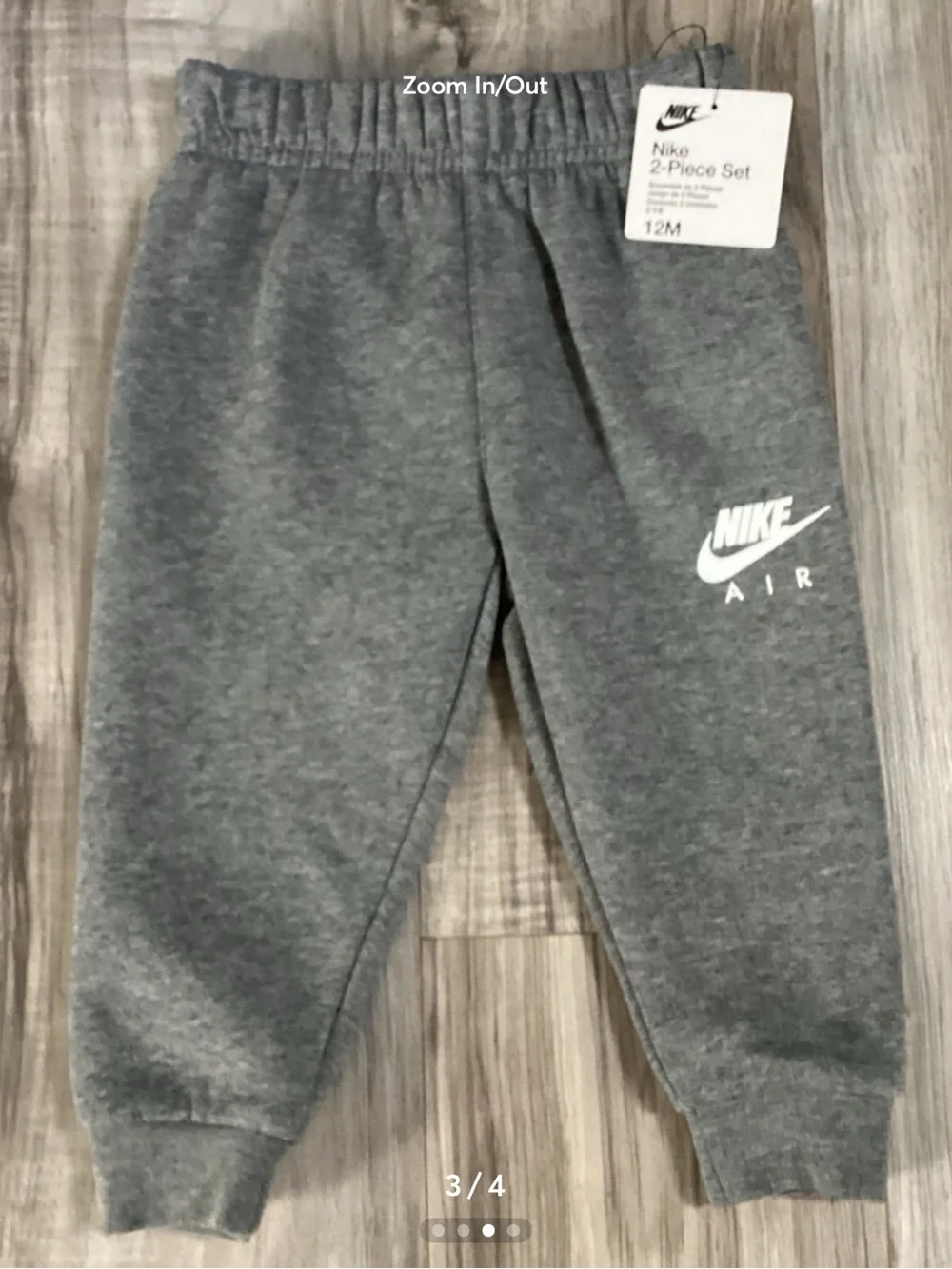 Nike Nike Air hoodie & Joggers Set size 12 months(NWT) ~FIRM, NO OFFERS~ - Picture 3 of 4